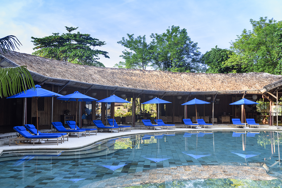 The resort’s large freshwater pool is the center piece to Siladen Resort & Spa as it is flanked by the resort’s Beringin Tree Restaurant, bar and lounge, gift shop and main office.