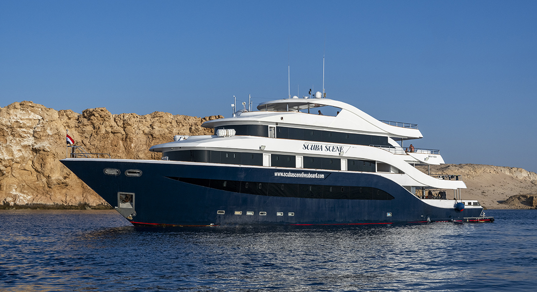 My home for the next two weeks in the Red Sea, the 159-foot (48.5m) long luxury dive yacht Scuba Scene the Promoted by American based live-aboard operator, All Star Liveaboards.